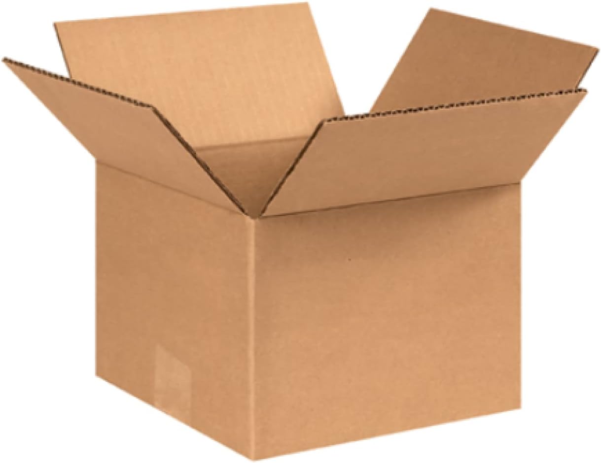 Secure Seal - 8x8x6 Pack of 50 Corrugated Cardboard Packing Shipping Mailing Moving Carton Boxes