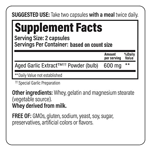 Kyolic Aged Garlic Extract Formula 100, Original Cardiovascular, 300 Capsules (Packaging May Vary) #TOP3