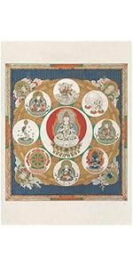 Amazon.co.jp: ROSSOGRAFICO チベット仏教 仏画 ポスター 阿弥陀如来