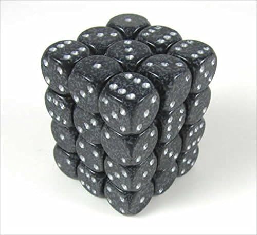 Chessex Manufacturing 25918 Ninja Speckled - 6 Sided 12 mm Dice Set Of 36