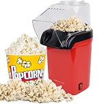 Domestic King Popcorn Maker Home Made Popcorn Machine 1200W with Measuring Cup Healthy Snack No Oil Electric Popcorn Makers
