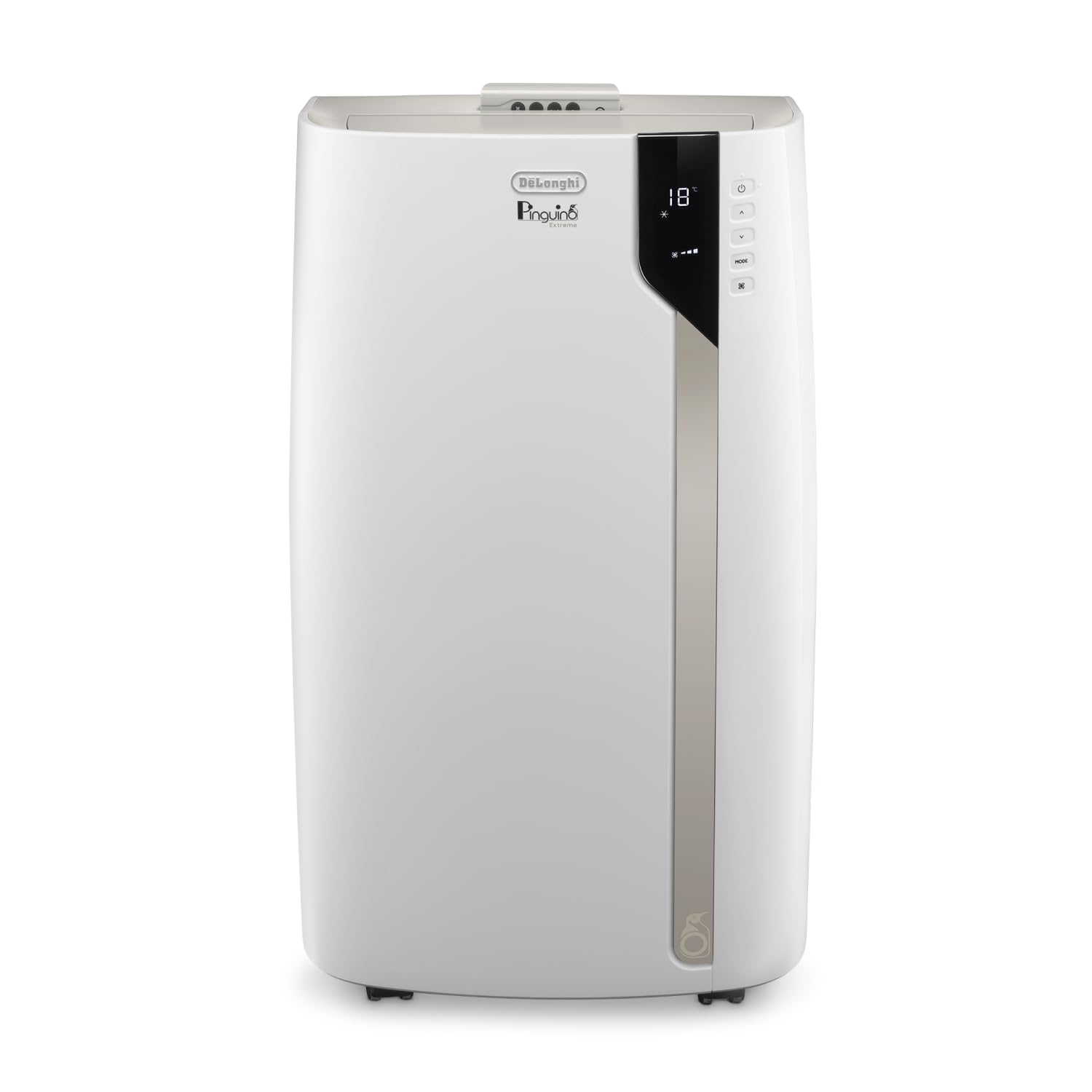 De'Longhi Pinguino Extreme - Mobiles Klimagerät, für Räume bis 33,5 m², mit Luftentfeuchter & Ventilator, 8900 BTU, Leiser Betrieb, Eco-Real-Feel, 24h-Timer, Energieeffizienzklasse A+ (PACEX93)