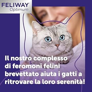 FELIWAY Optimum Starter Kit diffusore di feromoni calmanti per gatti, durata 30 giorni, 48 ml – Aiuta a risolvere tutti i segni comuni di stress nei gatti e gattini. Raccomandato dai veterinari