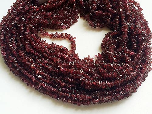 Collier en grenat naturel LKBEADS, éclats de pierres véritables pour création haut de gamme