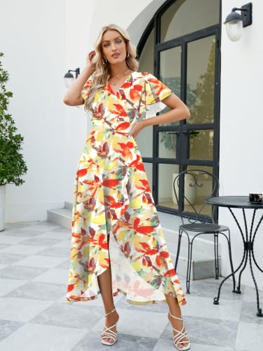 Image of ZZV Formal Dresses for Women Gowns Evening V Neck Wedding Guest Dresses