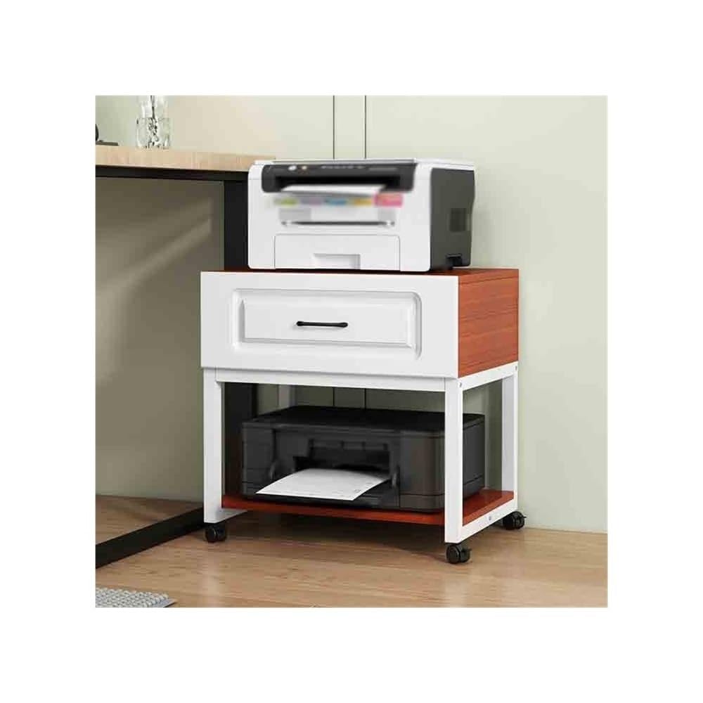 Soporte para impresora Estante for impresora de escritorio, marco de escritorio de oficina móvil, estante de colocación de fotocopiadora, estante de almacenamiento con ruedas multifuncional de pie Mes