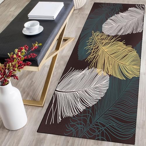 Alfombras de pasillo de 100 x 160 cm con base antideslizante lavable 2