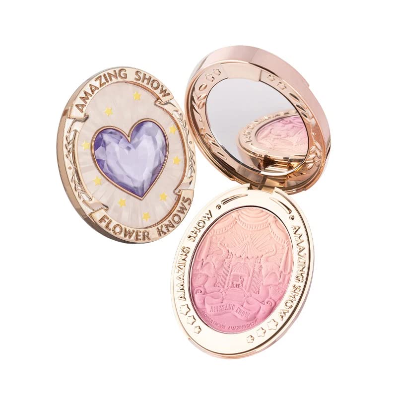 Huazhixiao - 1 pieza de 5 colores de la colección de circo degradado de rubor, rubor mate, paleta de colores cremosos para mejillas (02)