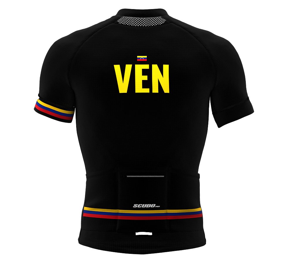 Venezuela Black Code Short Sleeve Cycling PRO Jersey for Women - Size Large