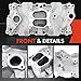 A-Premium Aluminum Dual Plane V8 Intake Manifold W/Mounting Kits Compatible with 1955-1995 Chevy SBC 262 265 267 283 302 305 307 327 350 400, Idle-5500, 4-Barrel Spread Bore