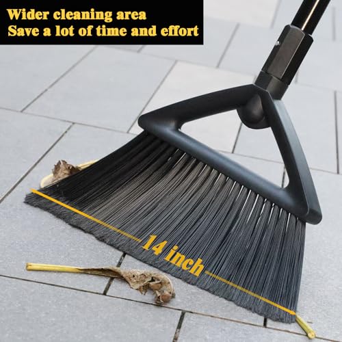 PUTNATRUE Heavy Duty Commercial Broom,Upgraded Angle Brooms for Sweeping Indoor and Outdoor,Perfect Black Broom of Kitchen,Garage by PUTNATRUE - Image 2