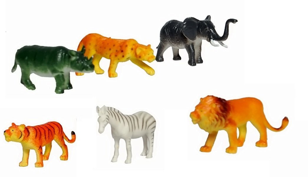 Sunshine Wild Animals Rubber Set (6 Pcs, Small) (B01KLUBM0K) Amazon Price History, Amazon Price Tracker