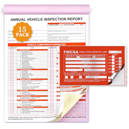 Informes de inspección de vehículos con etiquetas adhesivas de aluminio