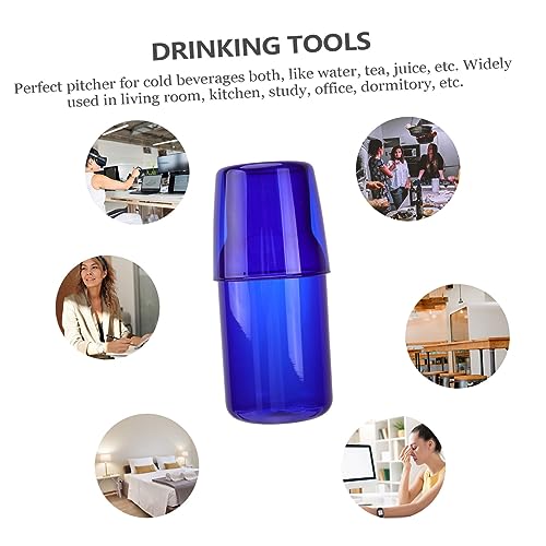 Set vaso y jarra de vidrio LABRIMP azul 500ml miniatura 7