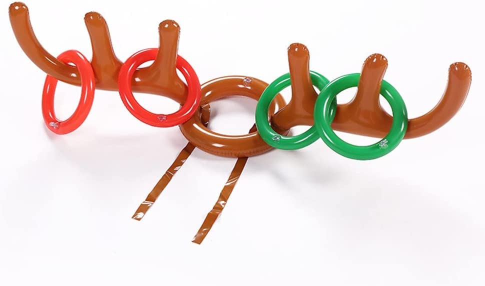 Amazon.co.jp: 空気注入式 投げゲーム トナカイ 輪投げ型 角バルーン