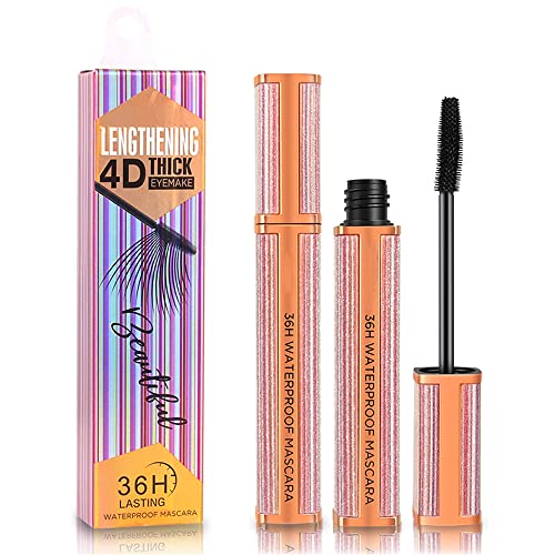 XieYY Lash Mascara Natural Waterproof Volume and Length, Smudge-proof Thickening Lengthening Eyelash Mascara, No Clumping Long-Lasting All Day