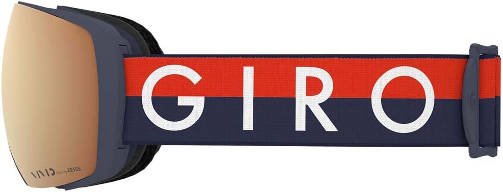 Giro Contact Snowboard Ski Goggles - for Men & Women- Magnetic Quick Change w/ 2 VIVID Lenses - Anti Fog Vent Tech - OTG Black Techline Vivid Ember/Vivid Infrared