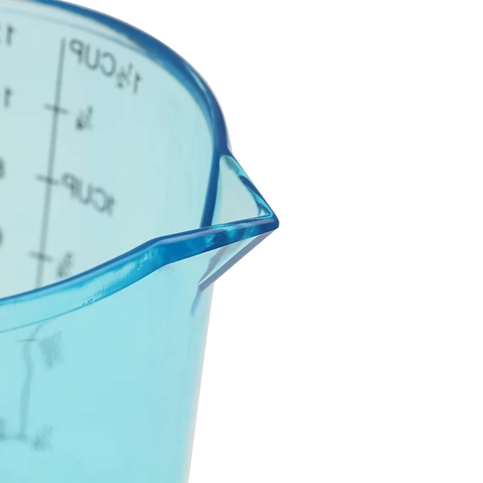 Amazon.com: 12OZ Plastic Measuring Cup, Stackable Clear Measuring Jug  Graduated Liquid Cup for Cooking, Baking,Lab(Blue,300ML): Home & Kitchen