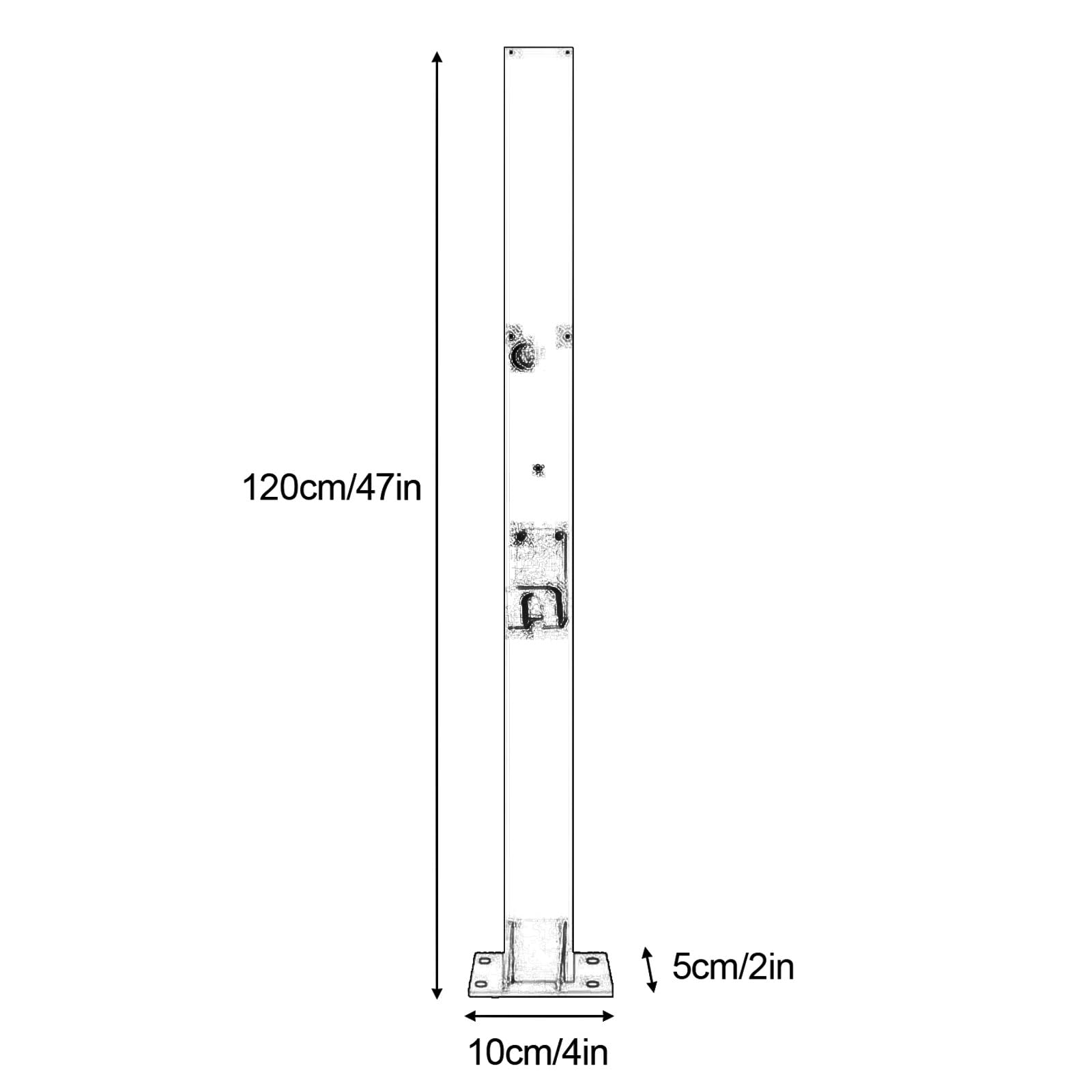 Colonnina Ricarica auto Elettrica Supporto per Caricabatterie Tesla, Pila di Ricarica per Veicoli di Nuova Energia, Supporto da Pavimento per Stazione di Ricarica per Veicoli Elettrici(Negro,120cm/47i