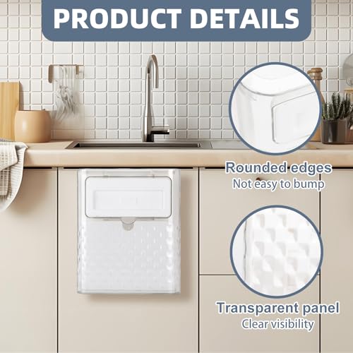 Caneca de basura plegable transparente para cocina miniatura 2