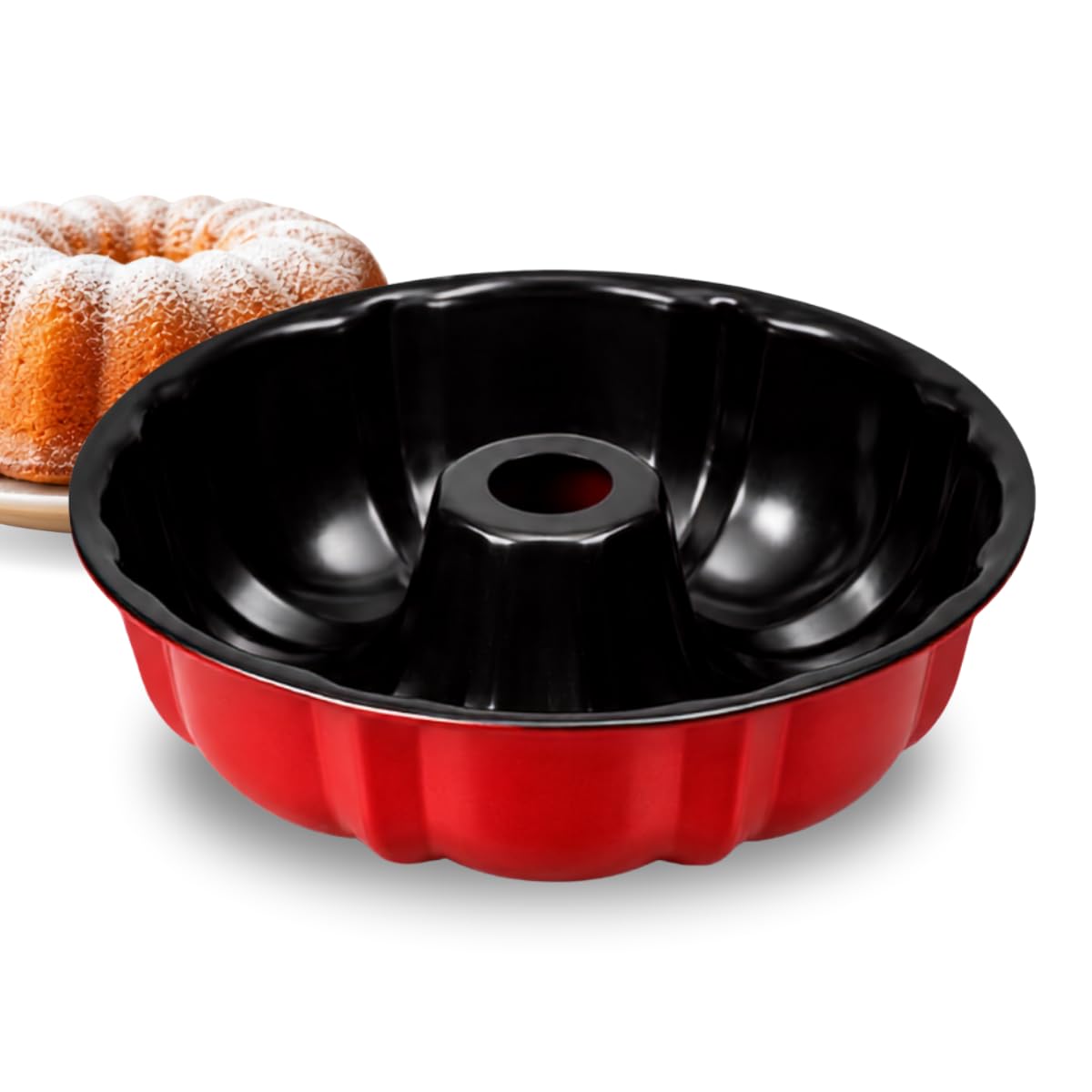 Forma Assadeira Redonda 24cm Antiaderente com Furo Central Premium