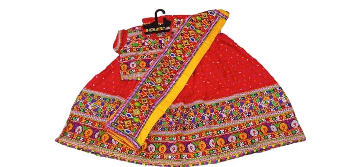 Navratri Lehenga Choli brodé pour femme et costume Garba Chaniya