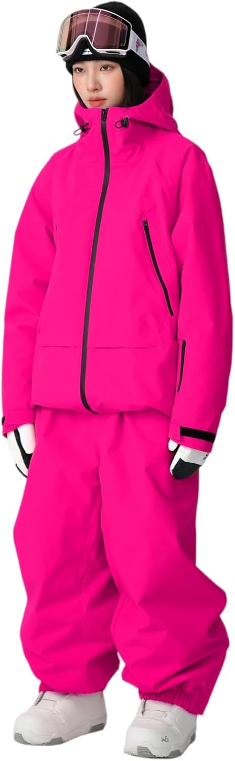Mens Ski Jacket and Pant Set Womens Snow Jacket Baggy Ski Suit Waterproof Insulated Snowboard Winter Outdoor - Image 3