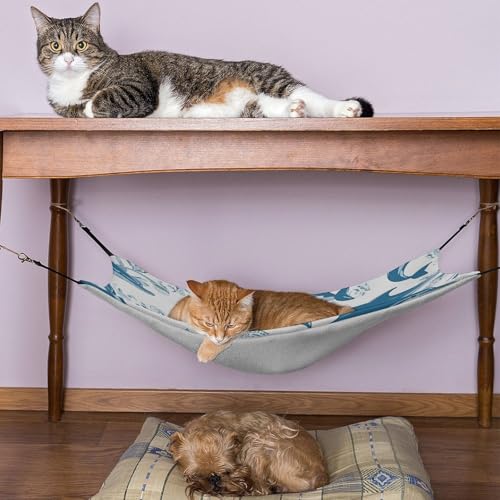 Hamac pour chat doux et respirant avec attaches solides réglables