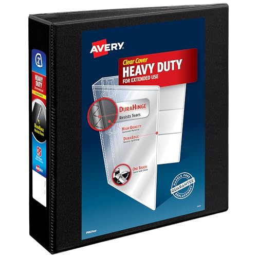 Avery Heavy-Duty View 3 Ring Binder, 2' One Touch Slant...