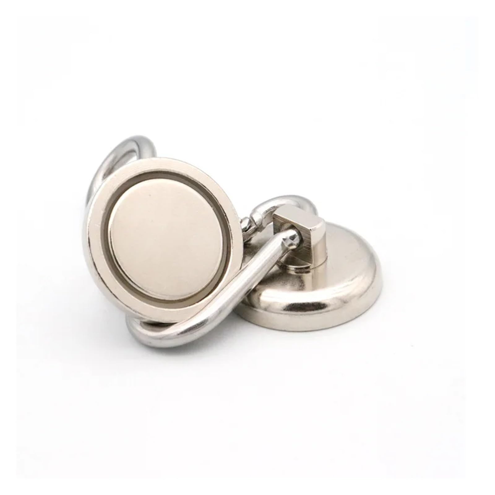 Genérico 2 ganchos magnéticos de 25 mm diámetro, resistentes, con mosquetón giratorio, compatibles bolsas colgantes cocina for interiores y exteriores(KNL32 D32mm,10 Pcs)