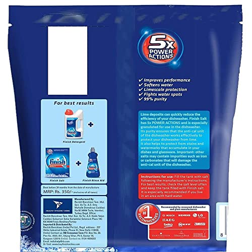 Finish-Dishwasher-Rinse-Aid-Liquid-Shine-Dry-400ml-Dishwasher-Salt-2Kg-Dishwasher-Detergent-Powder-1Kg-Recommended-by-Most-Dishwasher-Brands