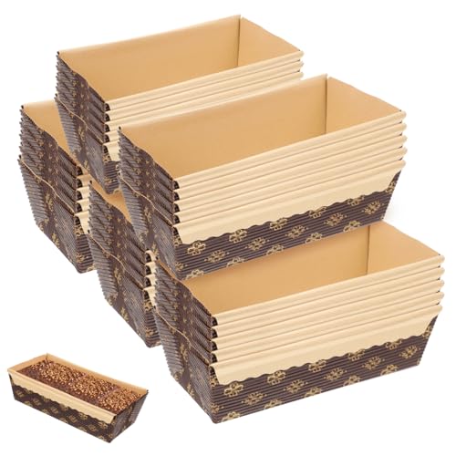 Warmhm Pirottini Per Torte in Carta Antiolio, Mini Teglie Per Plumcake Resistenti Alte Temperature, Set Da 25 Pezzi Per Panetteria e Festa