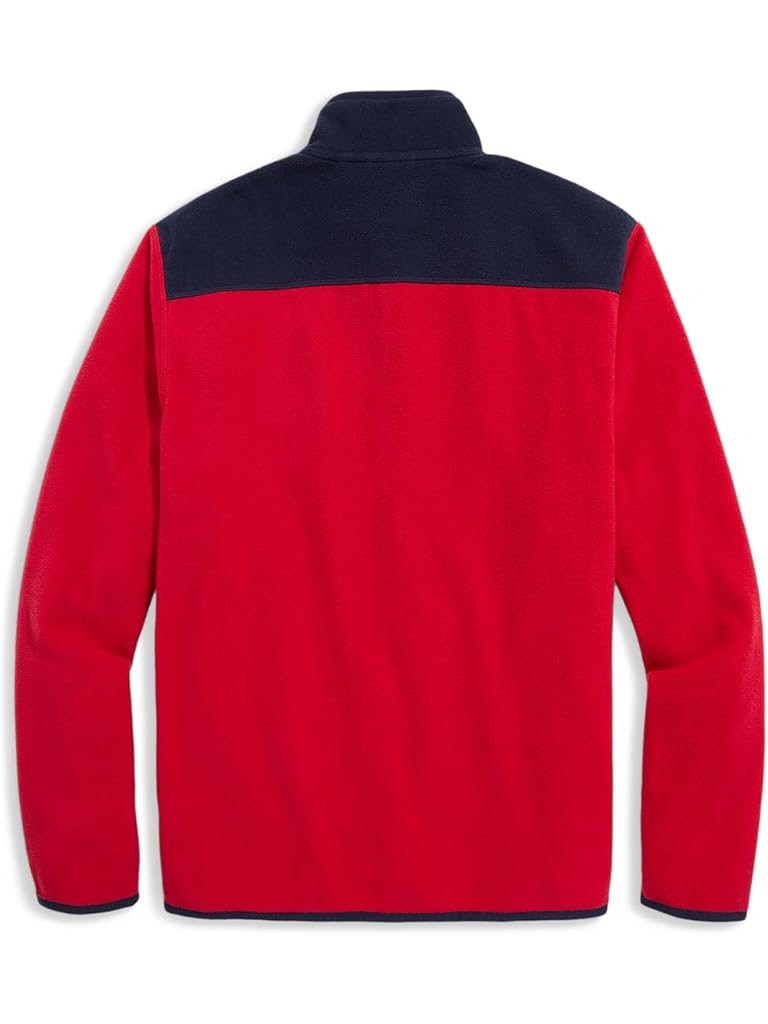Red Vineyard Vines Harbor Fleece Quarter-Snap