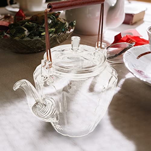 Tetera de Vidrio con Infusor de Té: Té Transparente Resistencia Calor Del Calor Café de Agua Jarra de Agua CARAFE PARA… - Imagen 5