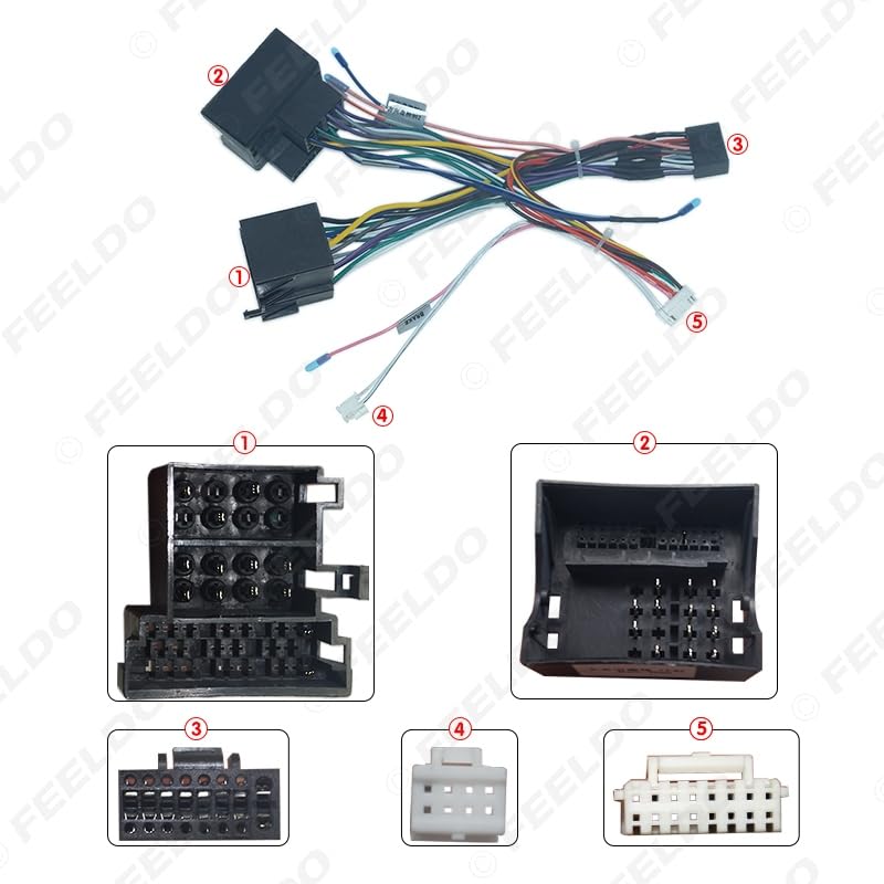 Car for Audio Raddio 16PIN Android Power Cable Adapter for Porsche Cayenne CD/DVD Player Wiring Harness - (Color Name: AB Cable-canbus Box)