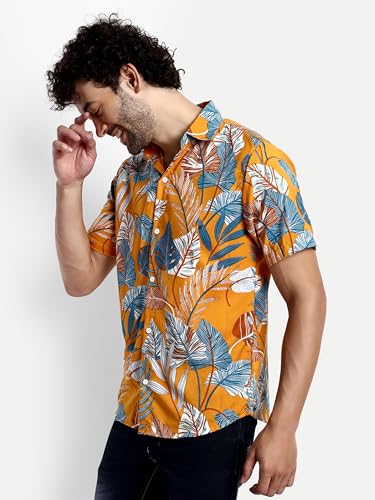 Image of GRECIILOOKS Shirt for Men | Mens Casual Shirt | Men Stylish Shirt | Men Printed Shirt | Men's Regular Fit | Men Formal Shirt | Half Sleeve Shirt