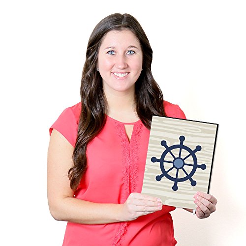 Big Dot of Happiness Ahoy - Nautical - Boy Nursery Wall Art and Kids Room Decorations - Gift Ideas - 7.5 x 10 inches - Set of 3 Prints - Image 6