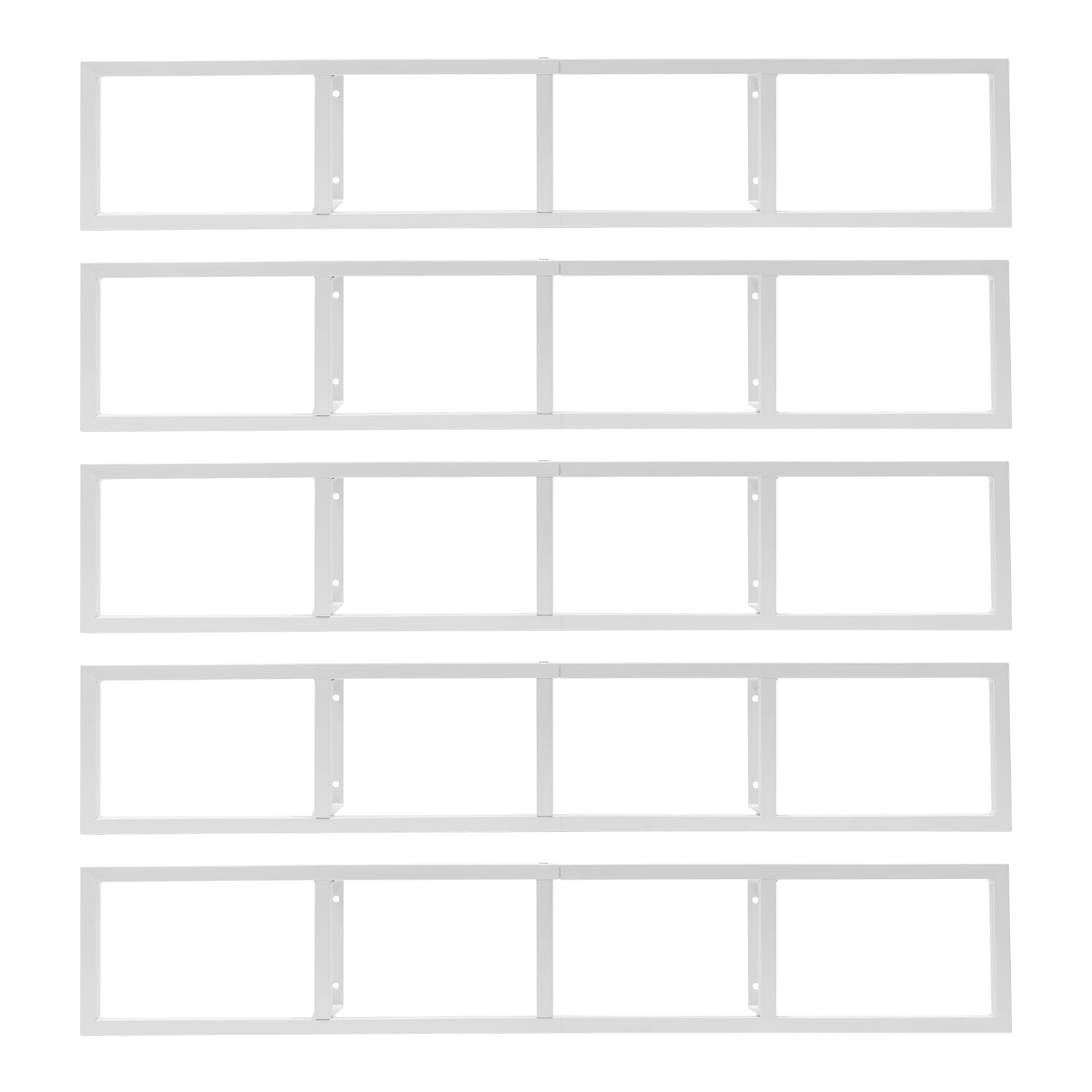 5Pcs DVD Shelves Wall Mount Media Storage Rack CD DVD Organizer Metal Shelf 34 Inch Cube Storage Media Shelf and Video Game Organizer, Cube Organizer Shelves Floating Shelves for Wall (5PCS-WHITE)