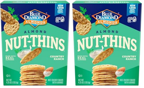 Blue Diamond Almond Nut Thins Cracker Crisps, Country Ranch, 4.25 Ounce (Pack of 2) - image 1