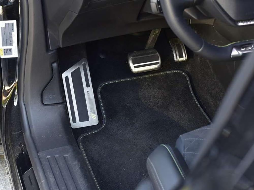 Repose-pied en acier pour Peugeot.2008 II / 208 II – 1 pièce 208 2008 2019 + accessoires repose-pieds sport inox métal brossé intérieur décorations Tuning