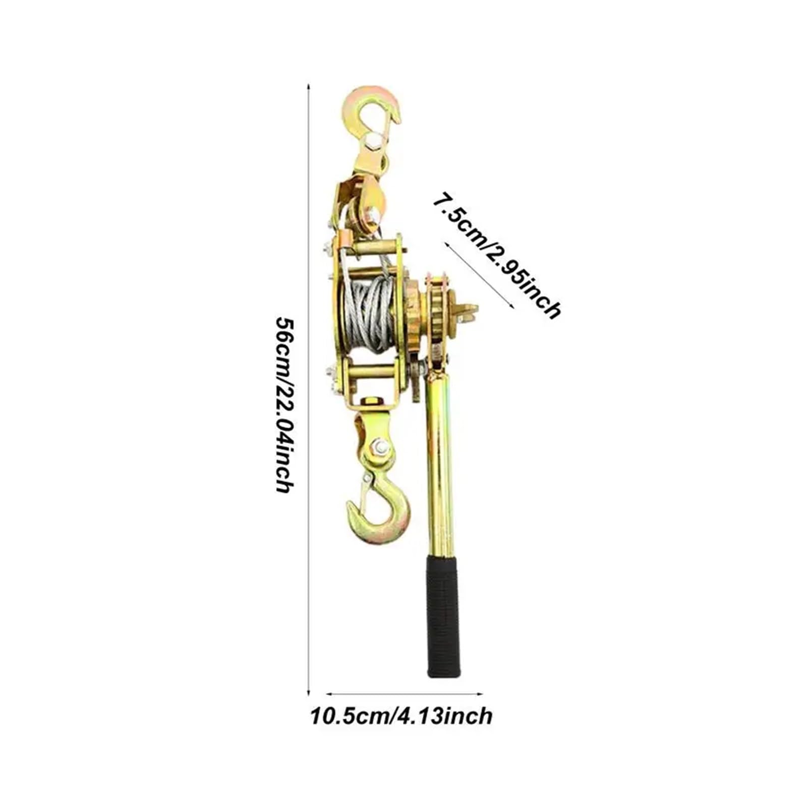 Heavy Du Rope Teoner Polea con trinquete manual de 2T Capaci ideal para levantar barcos y remolques y elevación fiable