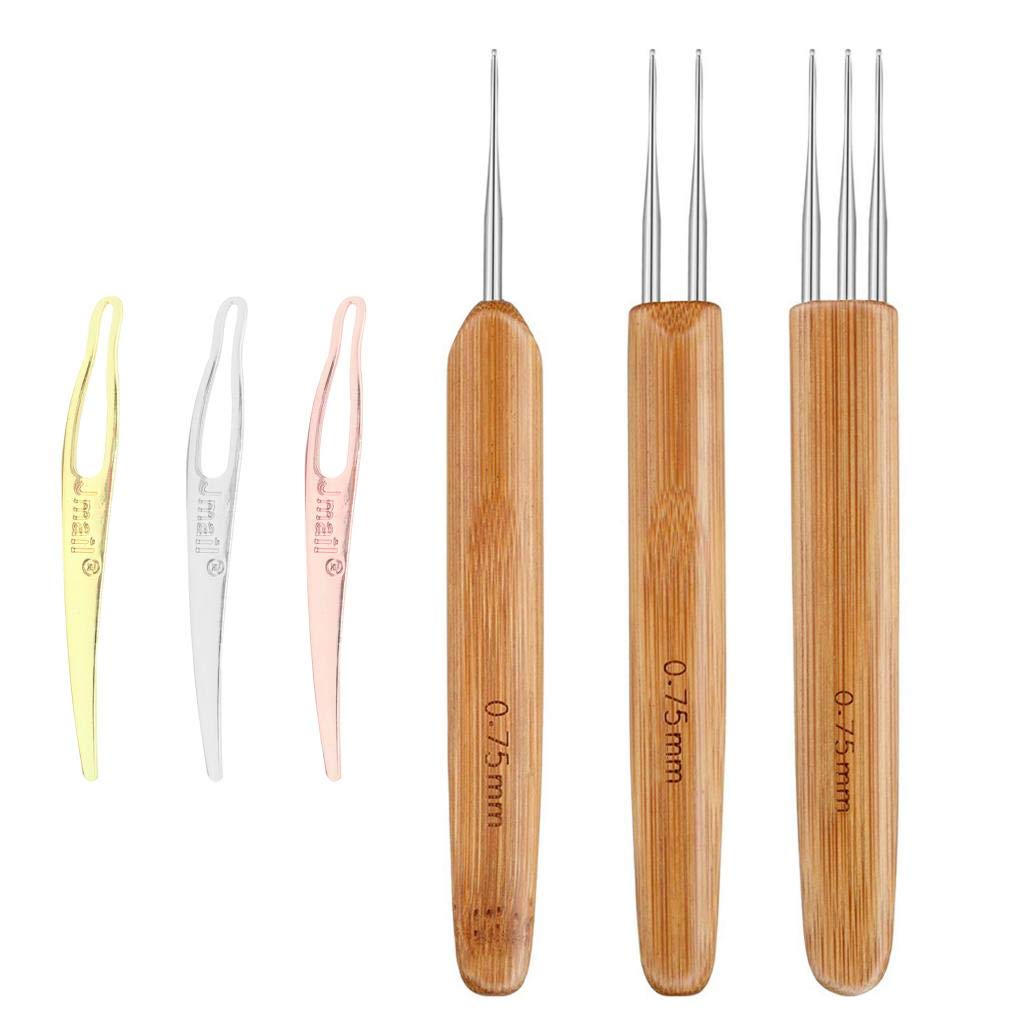 ATORSE 3X Crochet Micro Hook Dreadlocks Needle Hair Extensions Weaving Tools 0.75mm| Clothing, Shoes & Accessories|Womens Accessories|Hair Accessories-image-25