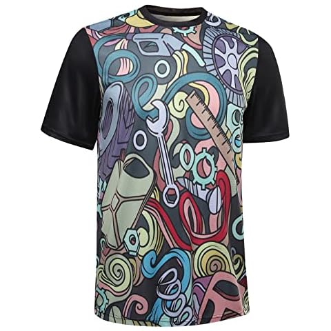 Mens Mountain Bike Jersey Off-Road Motocross Jersey BMX Downhill Shirts Cover
