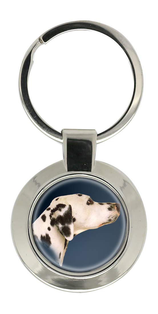 Giftshop Uk Unisex Silver Coloured Metal Dalmatian Dog Key Ring