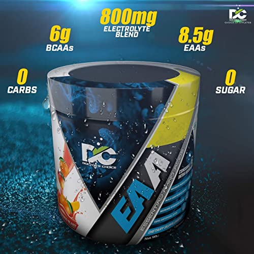 Image of DC DOCTORS CHOICE EAA (Essential Amino Acids) BCAA for Intra-Workout /Post Workout 300grams (Orange & Mango Blast, 60 Serving)