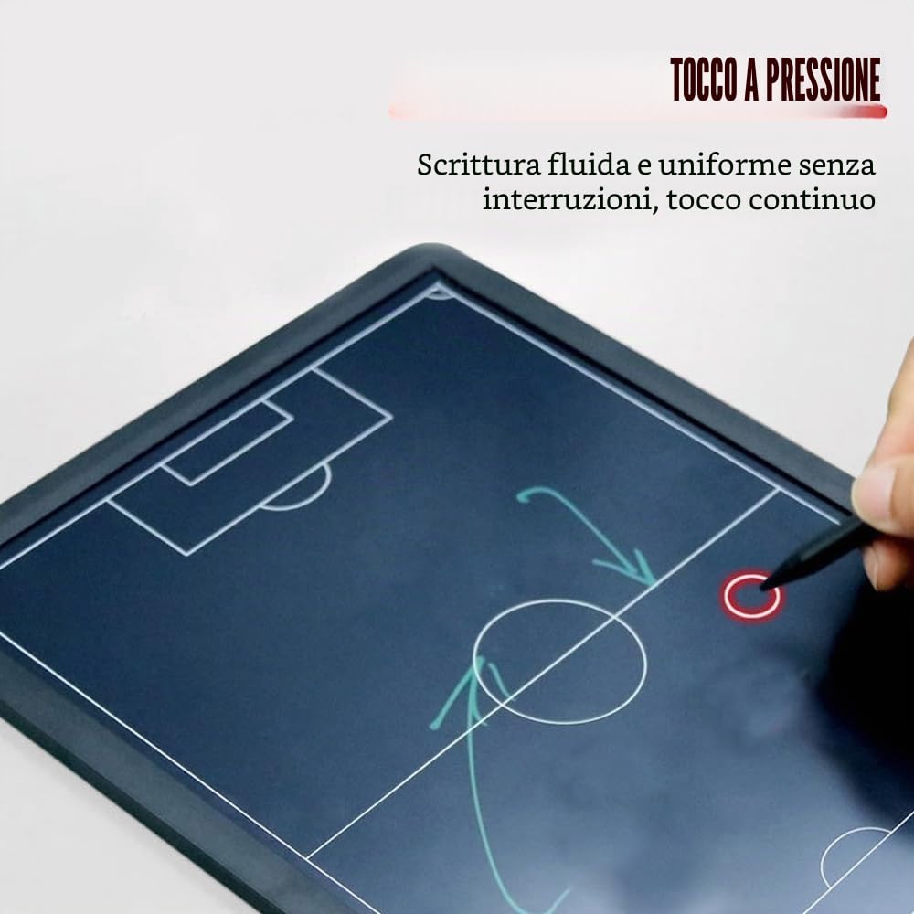 MiOYOOW Tabella Di Allenatore Elettronica, Elettronica LCD Tabella Tattica Calcio Portatile Allenatore Board Pallacanestro per Orientamento Tattico e Pianificazione Pre-Partita