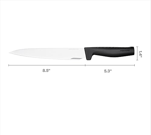 Miniatura 6 de Fiskars Cuchillo de tallar de 8.5 pulgadas de borde duro, hoja de acero inoxidable japonesa que se mantiene afilada para el uso diario, mango
