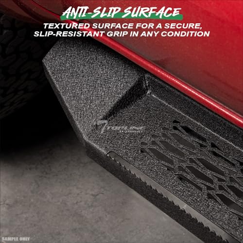 Estribos laterales texturizados negros 7" para Ford F150 F250 F350 miniatura 7