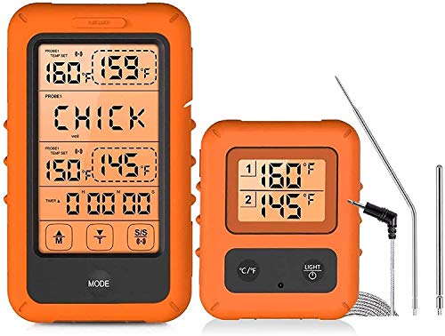 Bluetooth Wireless Meat Thermometer, Digital Remote Smoker Thermometer with Dual Probe Temp Monitor for Grilling Oven Cooking Smoking BBQ(TP20)