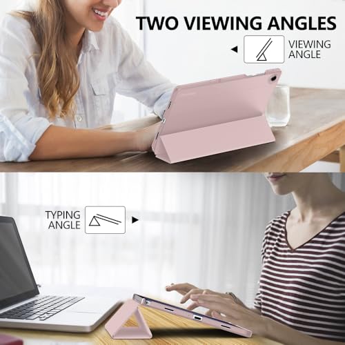 Image of MoKo for Samsung Galaxy Tab A11 Plus / A11+ Case 11 Inch 2026, Galaxy Tab A9 Plus / A9+ Case 11 Inch 2024, Slim Stand Hard PC Translucent Back Shell Smart Cover, Auto Wake /Sleep, Light Pink